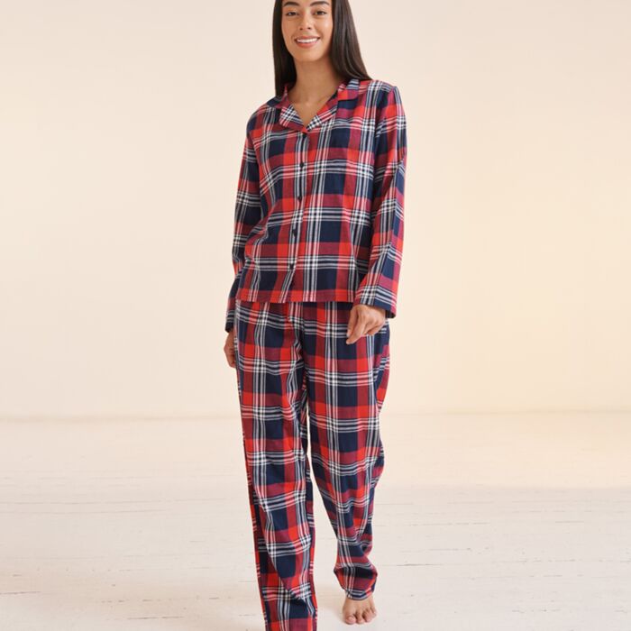 SF Clothing Ladies Tartan Lounge Set Thumbnail