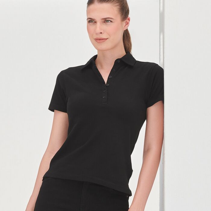 SF Clothing Ladies Stretch Piqué Polo Shirt Thumbnail