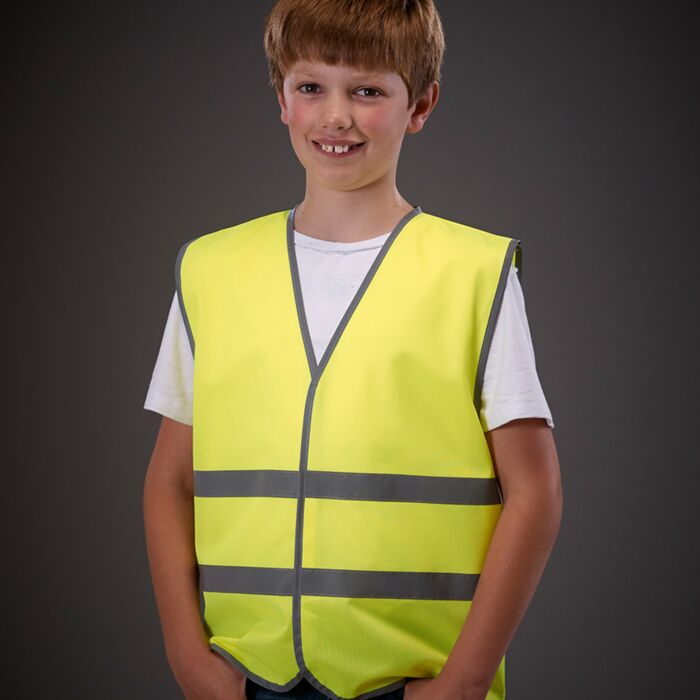 Yoko Kids Hi-Vis Two Band Waistcoat Thumbnail